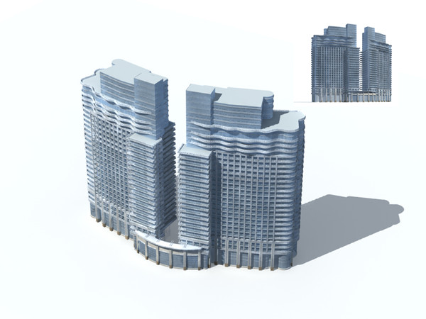 3ds max realistic skyscraper - High-Rise Public Building 0046 by papandenis